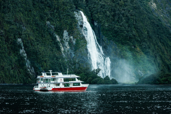 "" Milford Sound waterfall Southern Discoveries