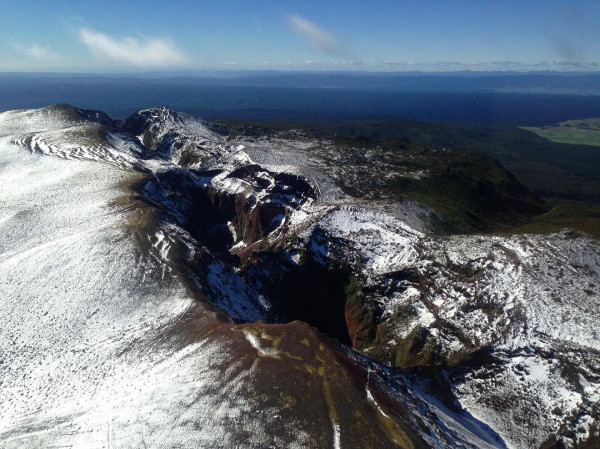 Mt Tarawera by air