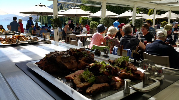 Perfectly cooked steak at Walter Peak