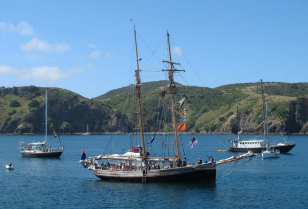 "" R Tucker Thompson at anchor
