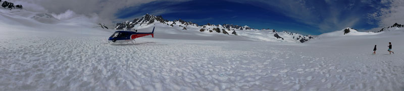 Helicopter on Franz Joseph