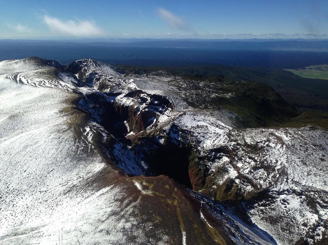Mt Tarawera by air